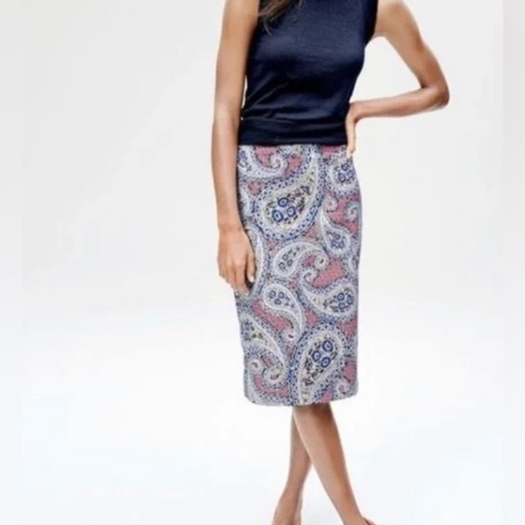 Like new! J. Crew Paisley No. 2 Pencil Skirt SZ 00